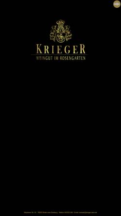 Vorschau der mobilen Webseite www.krieger-wein.de, Weingut Ferdinand Hermann Krieger