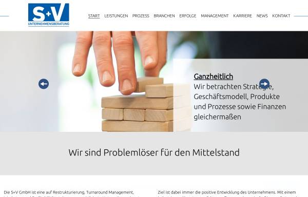 Vorschau von www.splusv.de, S+V GmbH - Unternehmensberatung