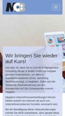 Vorschau der mobilen Webseite mcb-consulting.de, MCB Management Consulting Berger & Budde GmbH