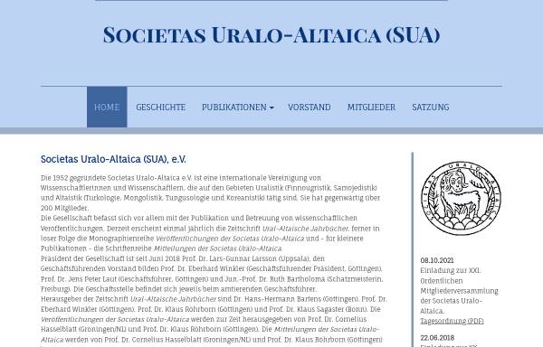 Vorschau von www.s-u-a.de, Societas Uralo-Altaica
