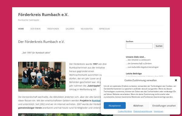 Vorschau von www.rumbacher-salztrippler.de, Förderkreis Rumbach e.V.
