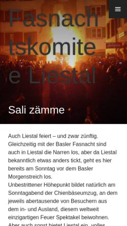 Vorschau der mobilen Webseite www.fasnacht-liestal.ch, Fasnacht Liestal
