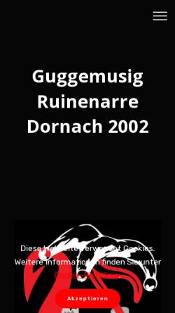 Vorschau der mobilen Webseite www.ruinenarre.ch, Guggenmusik Ruinenarre Dornach