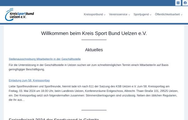 Vorschau von www.ksb-uelzen.de, Kreissportbund Uelzen e.V.