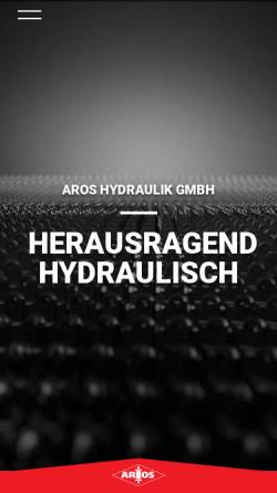 Vorschau der mobilen Webseite www.aros-hydraulik.de, Aros Hydraulik GmbH