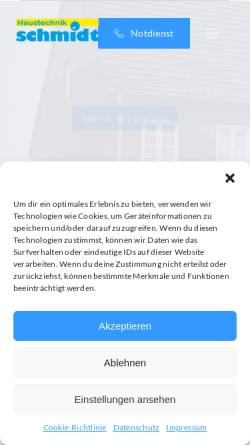 Vorschau der mobilen Webseite www.haustechnik-schmidt.de, Schmidt Service GmbH & Co