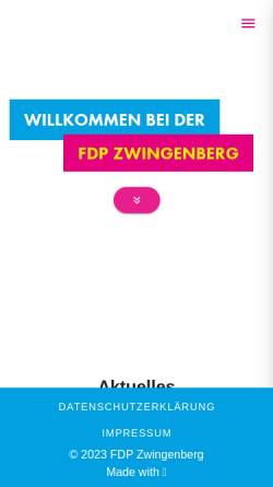Vorschau der mobilen Webseite fdp-zwingenberg.de, FDP Zwingenberg - Rodau