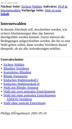 Vorschau der mobilen Webseite www-lehre.informatik.uni-osnabrueck.de, Internetwahlen