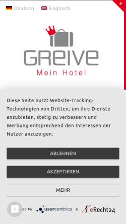 Vorschau der mobilen Webseite www.hotels-haren.de, Hotel Greive
