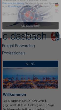Vorschau der mobilen Webseite www.cdasbach.de, C. Dasbach Spedition GmbH