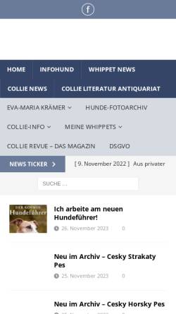 Vorschau der mobilen Webseite www.collie-revue.de, Collie Revue