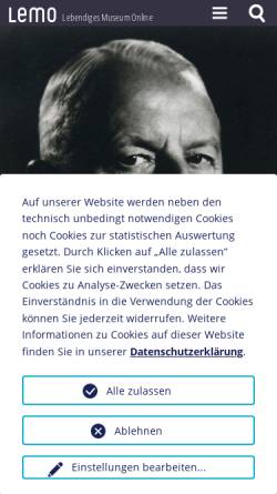 Vorschau der mobilen Webseite www.dhm.de, Erich von Manstein