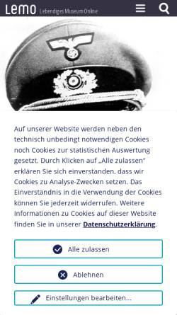 Vorschau der mobilen Webseite www.dhm.de, Heinz Guderian, 1888-1954