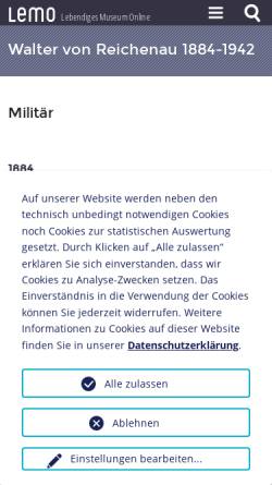 Vorschau der mobilen Webseite www.dhm.de, Walter von Reichenau