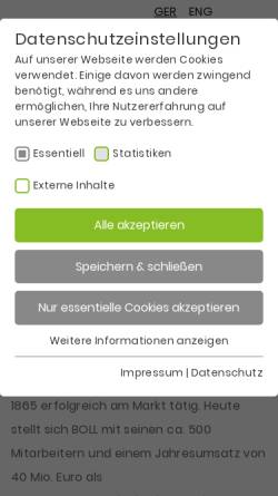 Vorschau der mobilen Webseite www.boll-logistik.de, Georg Boll GmbH & Co. KG