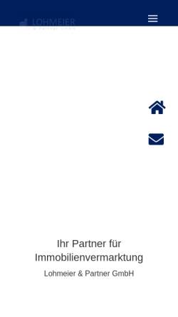 Vorschau der mobilen Webseite www.lohmeier-immobilien.de, Lohmeier Immobilien Projektentwicklung