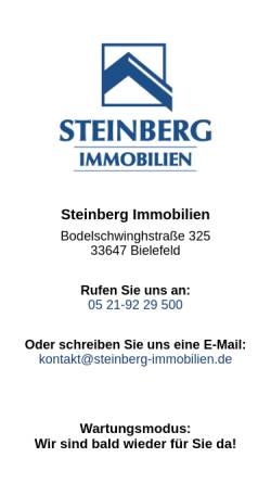 Vorschau der mobilen Webseite www.steinberg-immobilien.de, Steinberg Immobilien
