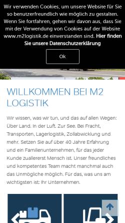 Vorschau der mobilen Webseite www.m2logistik.de, M2Logistik GmbH