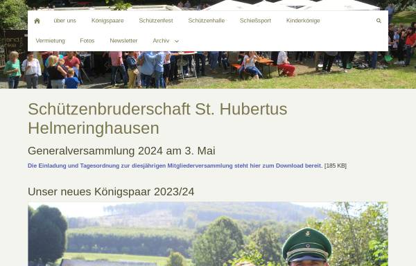 Vorschau von www.helmeringhausen.de, Schützenbruderschaft St. Hubertus Helmeringhausen