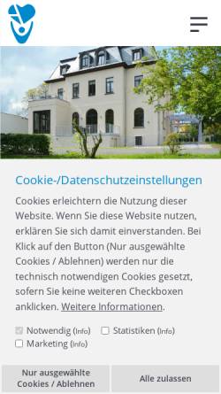 Vorschau der mobilen Webseite www.bethanien-sachsen.de, Krankenhaus Bethanien Plauen