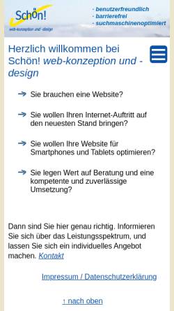 Vorschau der mobilen Webseite www.schoen-webdesign.de, Schön Web-Konzeption und -Design