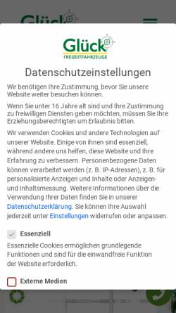 Vorschau der mobilen Webseite www.glueck-freizeitmarkt.de, Bernhard Glück GmbH & Co. KG