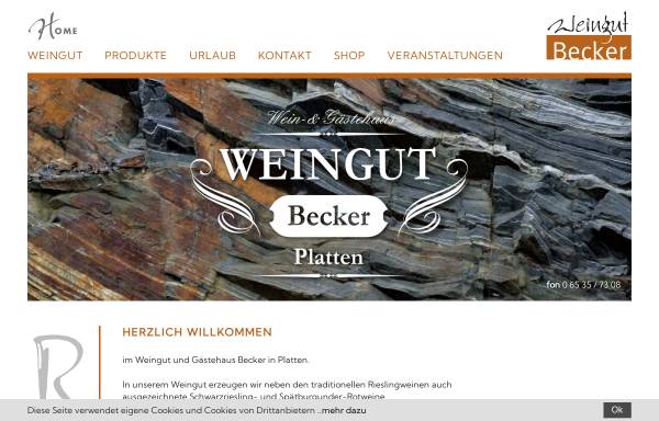 Vorschau von www.weingut-becker.net, Weingut Becker