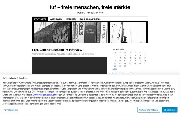 Vorschau von iufberlin.wordpress.com, Freie Menschen, freie Märkte