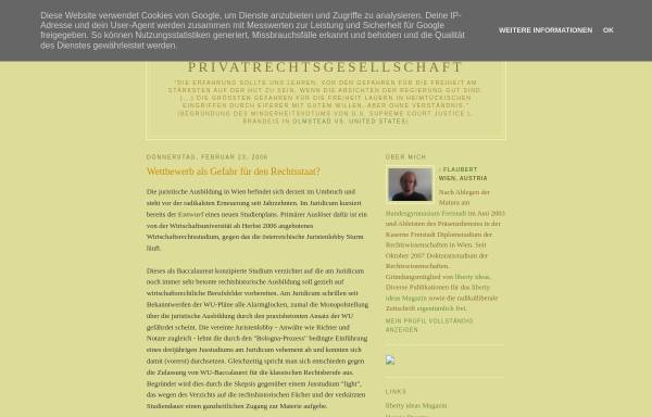 Vorschau von freiheitsliebender.blogspot.com, Freiheit, Isonomie, Privatrechtsgesellschaft