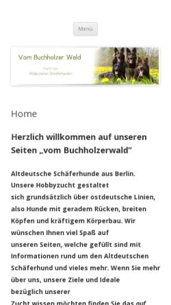 Vorschau der mobilen Webseite www.vombuchholzerwald.de, Vom Buchholzer Wald