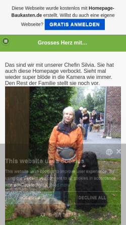 Vorschau der mobilen Webseite briarderkelenz.de.tl, Grosses Herz mit viel Fell