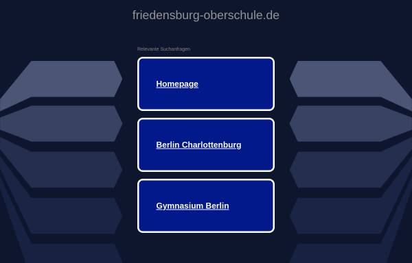 Vorschau von www.friedensburg-oberschule.de, Friedensburg - Oberschule