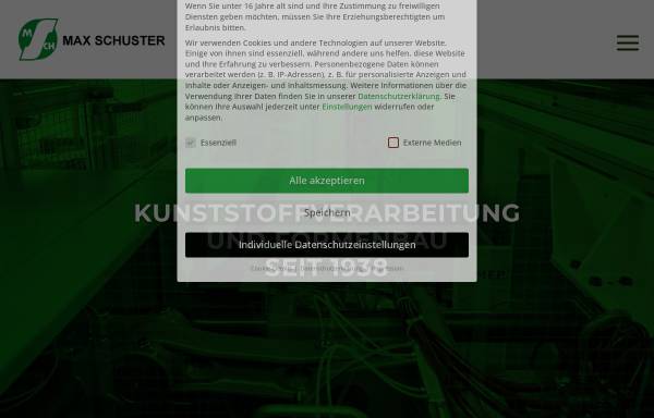 Vorschau von www.max-schuster.de, Max Schuster Kunststoffverarbeitung und Formenbau