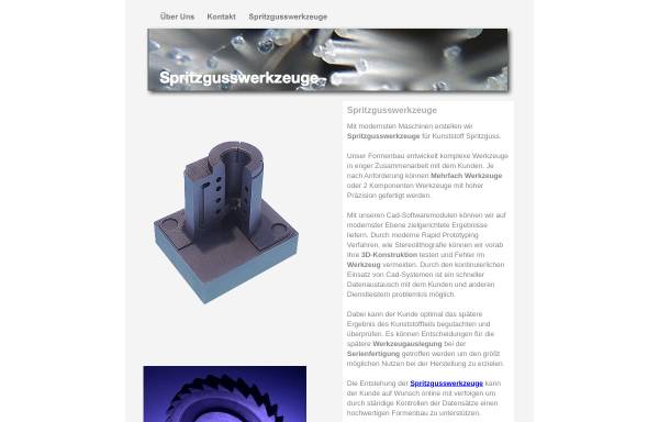 Vorschau von www.spritzgusswerkzeuge.de, Spritzgusswerkzeuge und Formenbau