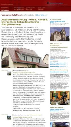 Vorschau der mobilen Webseite www.wonner-architektur.de, Wonner und Partner