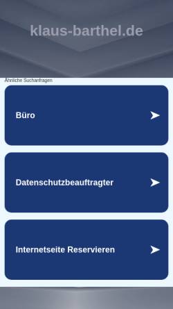 Vorschau der mobilen Webseite klaus-barthel.de, Barthel, Klaus (MdB)