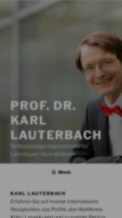 Vorschau der mobilen Webseite www.karllauterbach.de, Lauterbach, Karl (MdB)