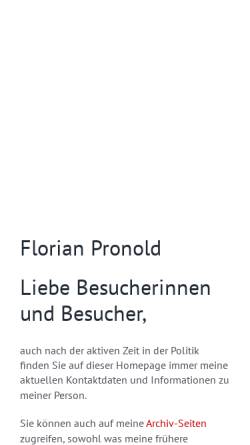 Vorschau der mobilen Webseite www.florianpronold.de, Pronold, Florian (MdB)