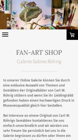Vorschau der mobilen Webseite www.fan-art.eu, Fantastic Art & Image GmbH Carl-W. Röhrig