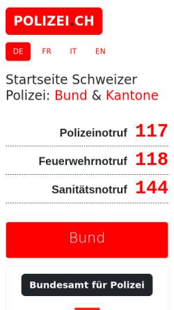 Vorschau der mobilen Webseite www.polizei.ch, Polizei.ch