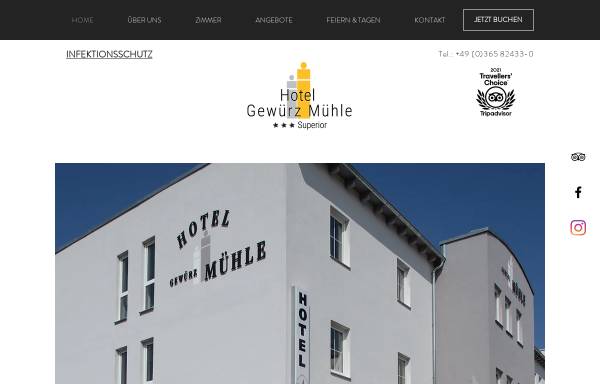 Vorschau von www.hotelgewuerzmuehle.de, Servicehotel Gewürzmühle Gera