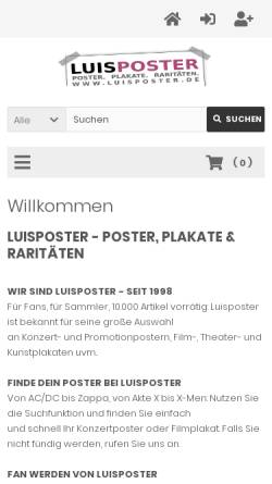 Vorschau der mobilen Webseite www.luisposter.de, Luisposter Peter Lihs
