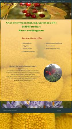Vorschau der mobilen Webseite www.nie-mehr-umgraben.de, Ariane Herrmann, Natur- und Biogärten