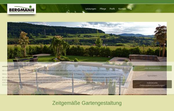 Vorschau von bergmann-galabau.de, Bergmann Gartengestaltung - Landschaftsbau