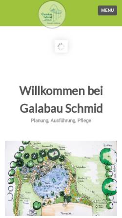 Vorschau der mobilen Webseite www.galabau-schmid.de, Christian Schmid