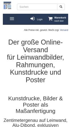 Vorschau der mobilen Webseite www.poster-shop.com, Poster-Shop Ritzki und Wilkop