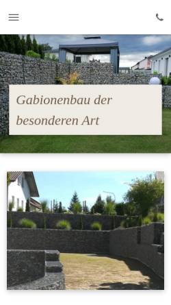 Vorschau der mobilen Webseite www.gabionenbau.eu, Gabionenbau von gabio.tec in Saldenburg