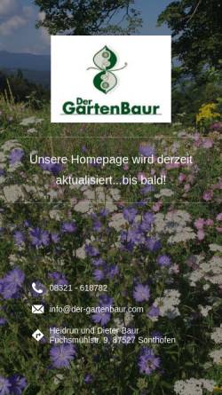 Vorschau der mobilen Webseite der-gartenbaur.com, Gartengestaltung Brunetti
