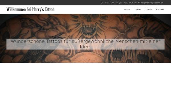 Vorschau von www.harrys-tattoo.de, Harrys Tattoo, Harald Schwing