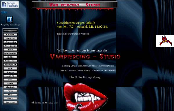 Vorschau von www.vampiercing.de, VamPiercing, Birgid Leonhardt